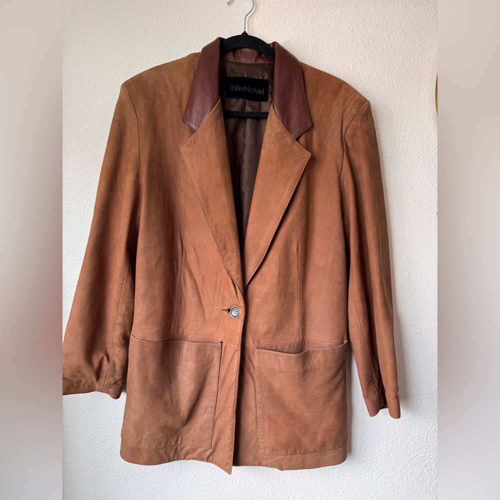 Vintage Brown Leather Women's Jacket